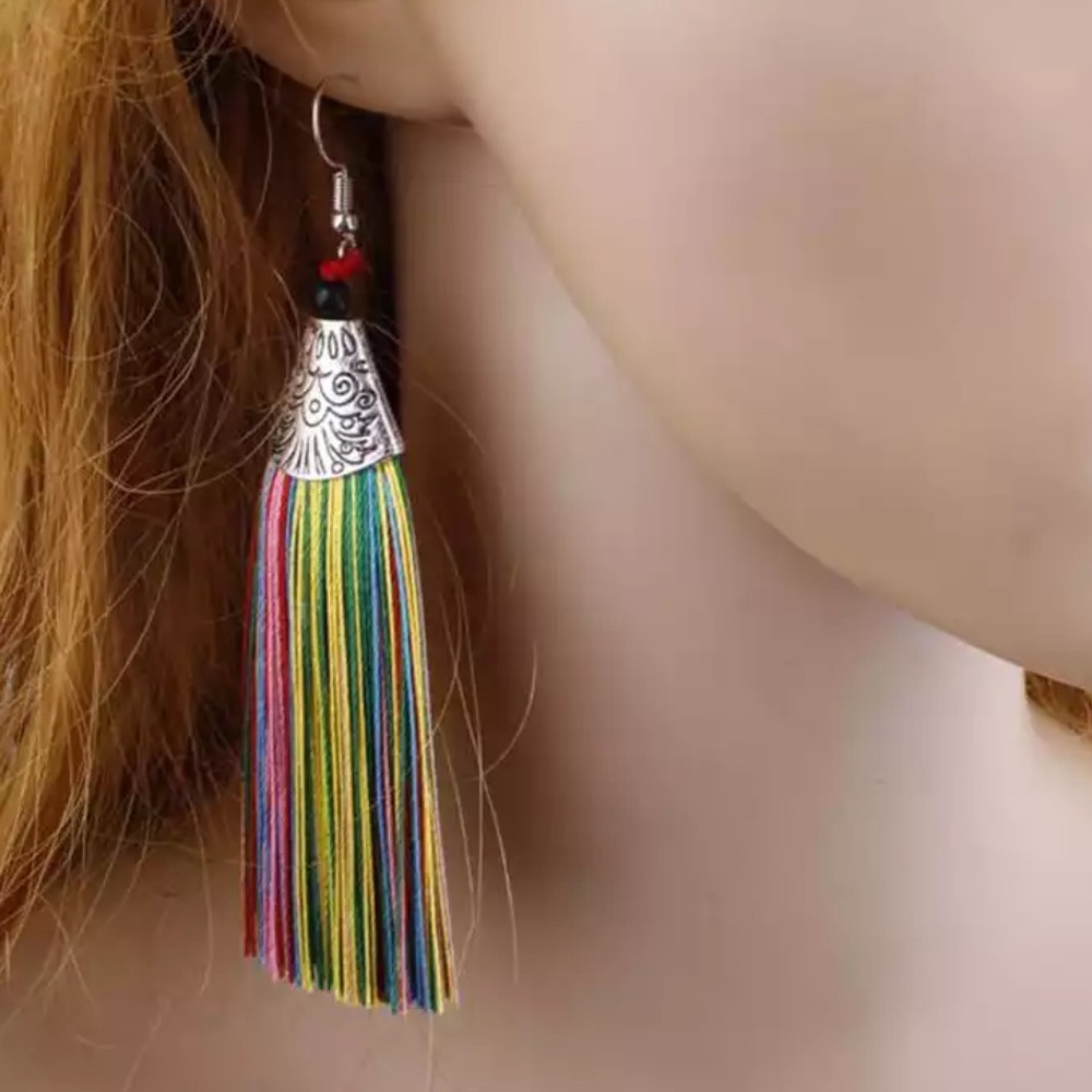 Beautiful Tassels Drop Bohemian Earrings - Picture 2 of 4